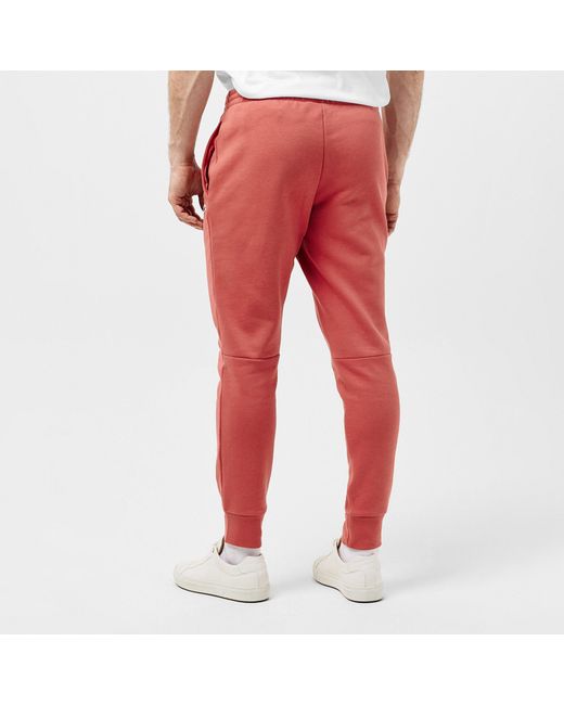 Lacoste Red Fleece Tracksuit Bottoms for men
