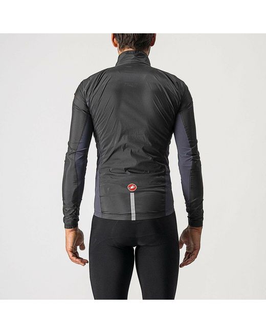 Castelli Black Squadra Wind Shell Stretch Performance Cycling Jacket for men