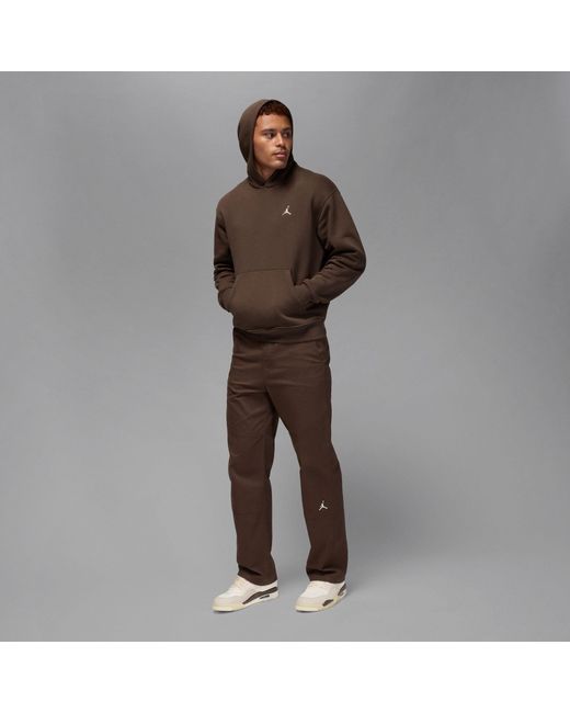 Nike Brown Essential Fleece Pullover Hoodie for men