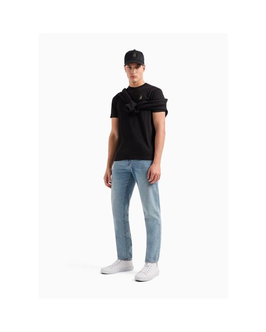 ARMANI EXCHANGE Black Small Icon T-Shirt for men
