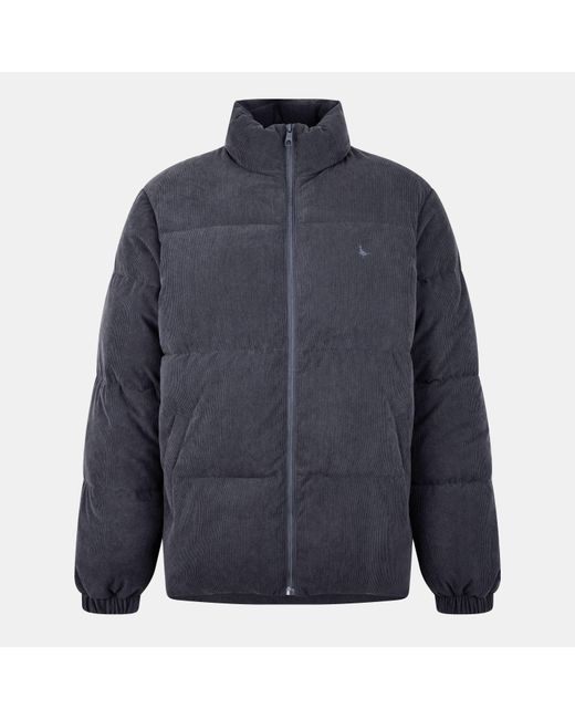 Jack Wills Blue Corduroy Short Puffer Jacket for men