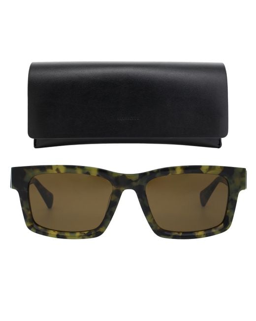 AllSaints Brown Structured Rectangle Sunglasses for men