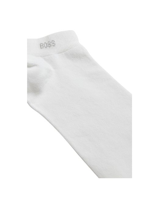 Boss White 2 Pack Trainer Socks for men