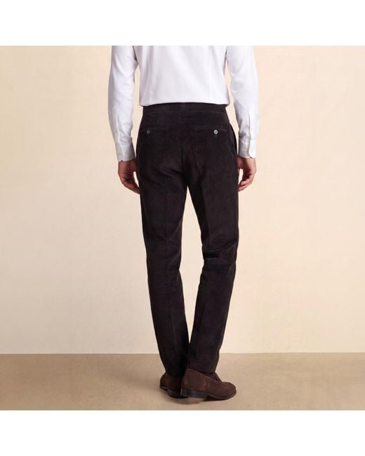 Without Prejudice Blue Norton Slim Fit Corduroy Suit Trousers for men