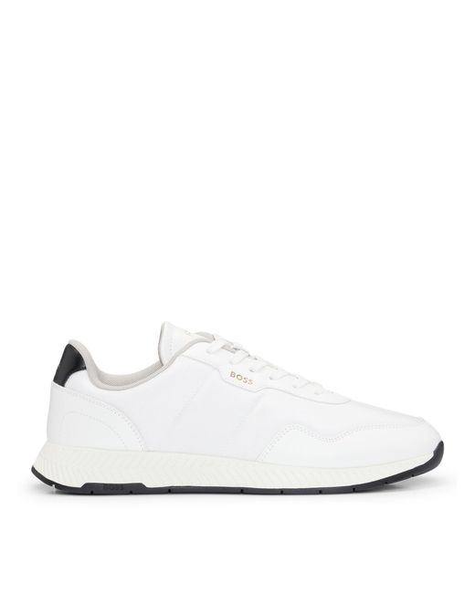 Boss White Titanium Runner Trainers for men