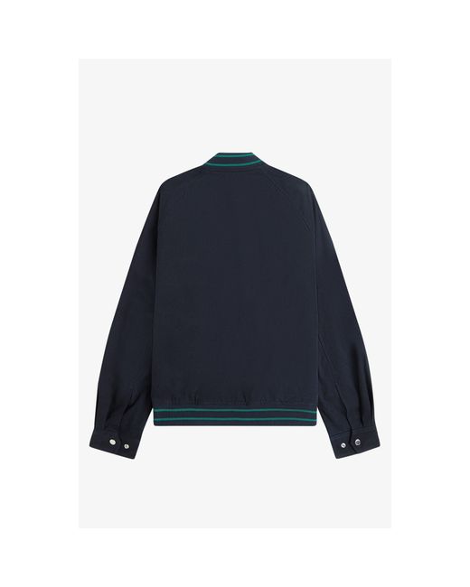 Fred Perry Blue Laurel Emblem Bomber Jacket for men