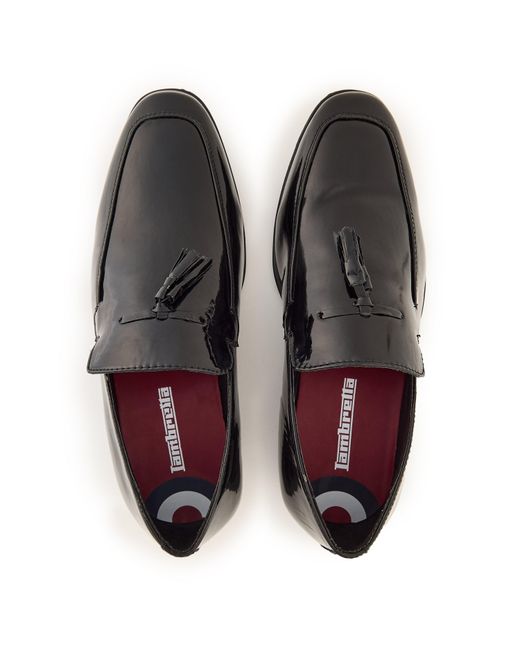 Lambretta Black Patent Loafers for men