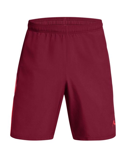 Under Armour Red Utility Performance Gym Shorts for men
