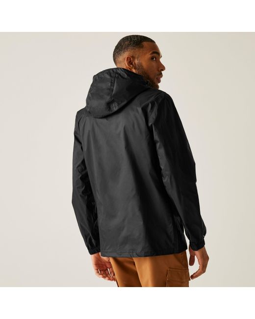 Regatta Black Pack It Waterproof Isotex 5000Mm Waterproof Jacket for men
