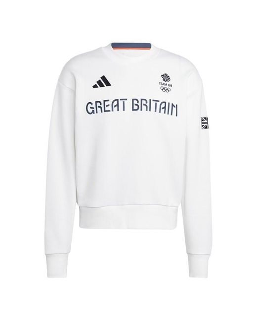 Adidas White Team Gb Sweatshirt Adults for men