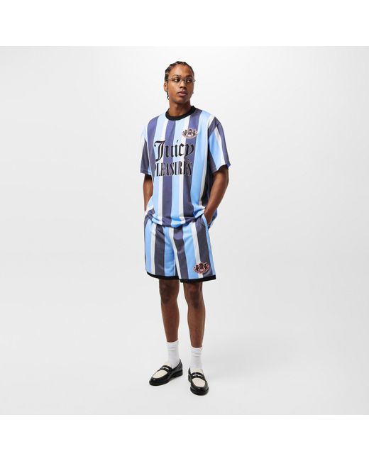 Pleasures Blue X Juicy Couture Striped Shorts for men