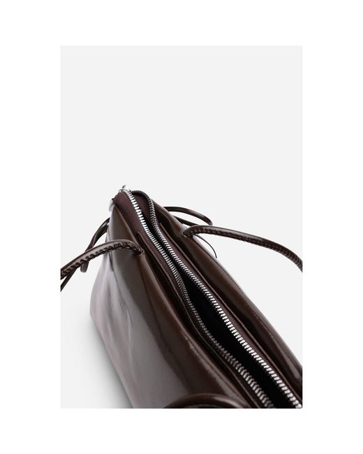Where's That From Black Wheres Glossy Patent Handheld Shoulder Bag