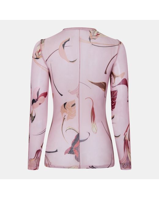 Ted Baker Pink Fitted Mesh T-Shirt