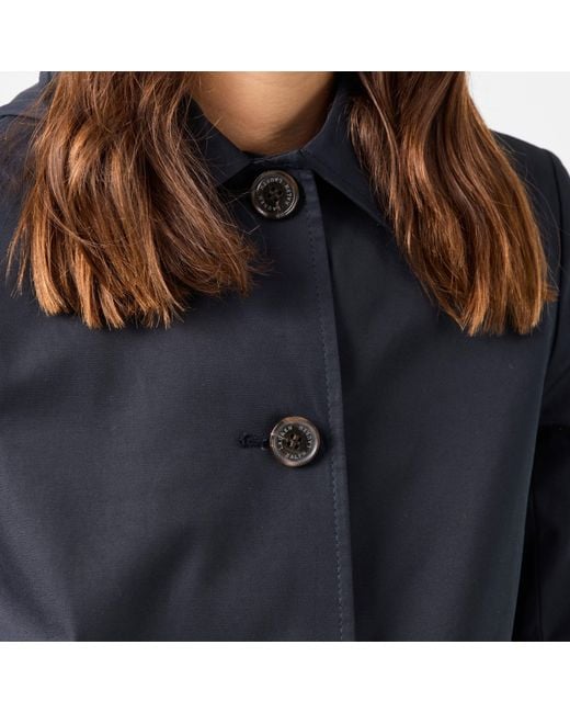 Ralph Lauren Black Genuine Leather Structured Trench Coat
