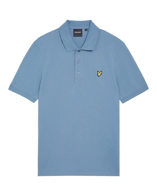 Lyle & Scott Blue Basic Short Sleeve Polo Shirt for men