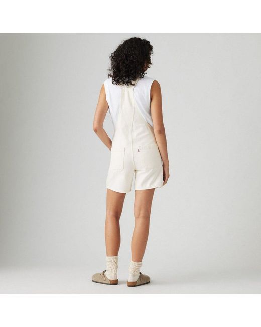 Levi's White Utility Denim Shorts