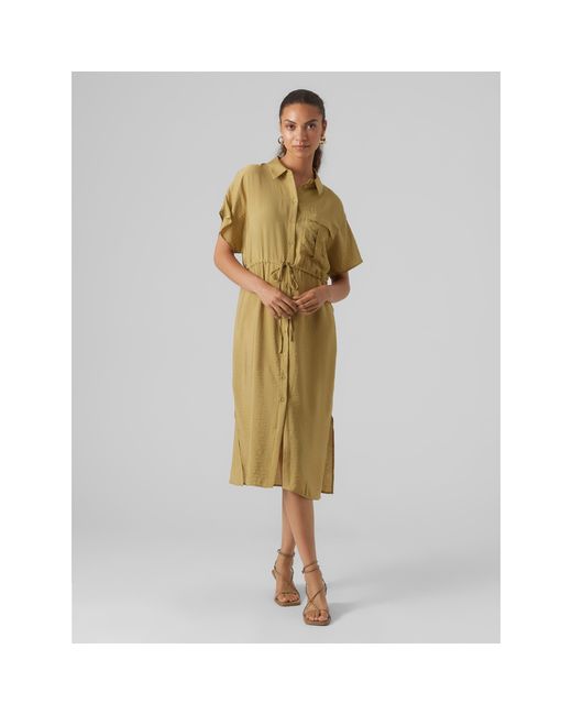 Vero Moda Metallic Iris Shirt Dress