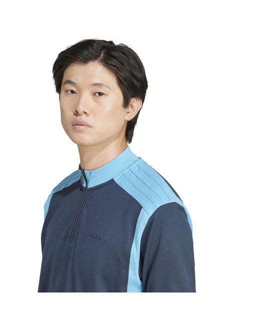 Adidas Blue Cycling Long Sleeve T-Shirt for men