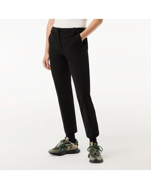 Lacoste Black Fit Stretch Cotton Chinos