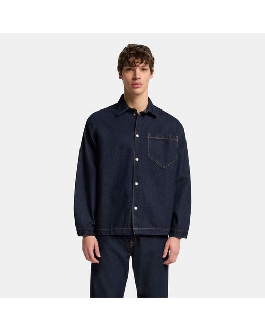 7 For All Mankind Blue Denim Overshirt for men