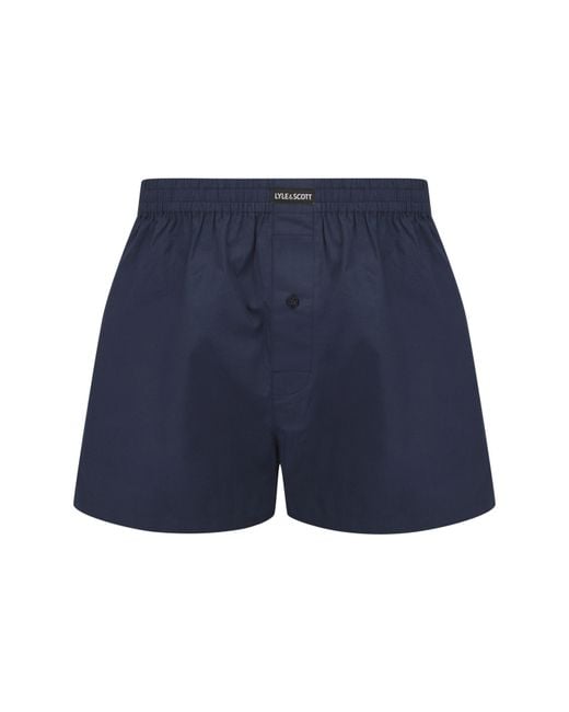 Lyle & Scott Blue Woven Boxer Trunk Underwear for men