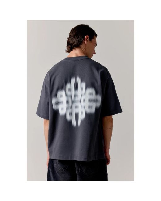 The Couture Club Blue Blurred Oversized Fit Oversized T-Shirt for men