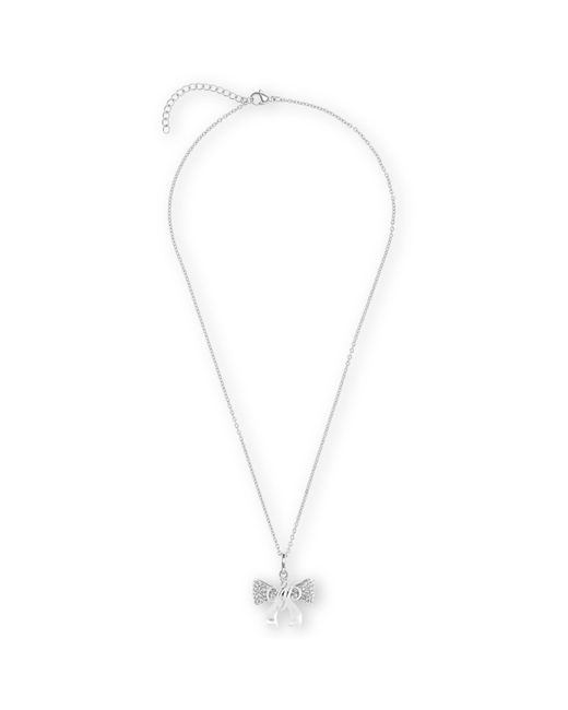 Agent Provocateur White Brietta Bow Necklace