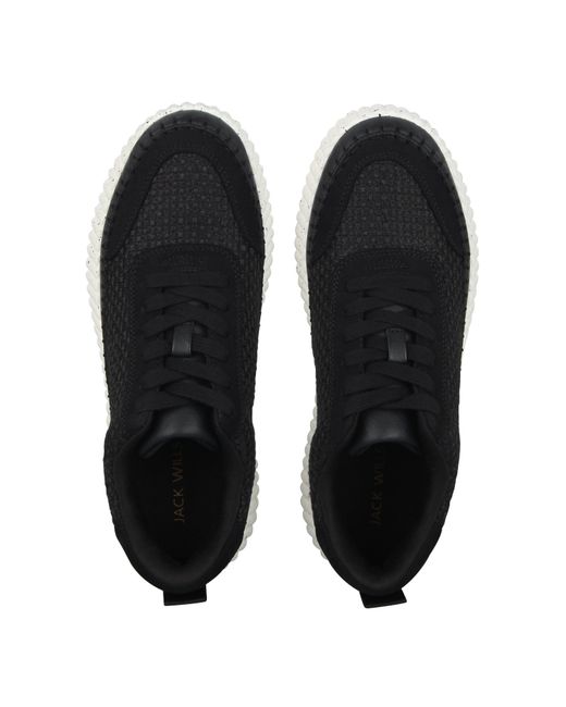 Jack Wills Black Wedge Trainers