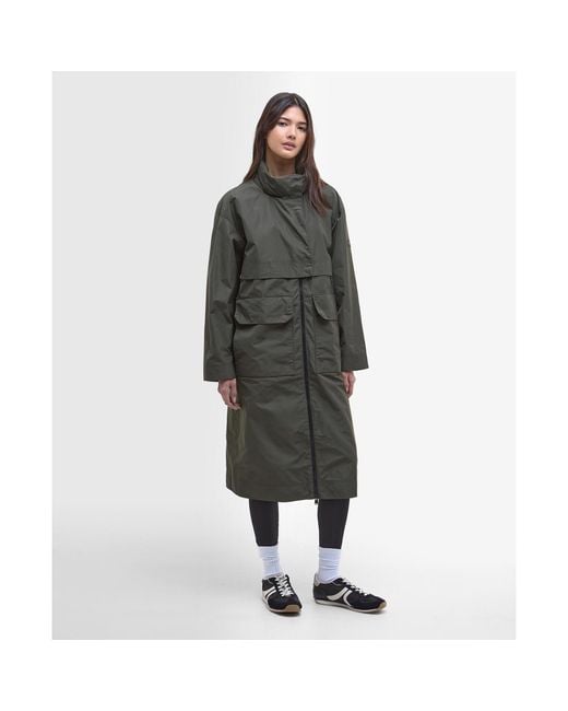 Barbour Gray Roxanna Showerproof Concealed Hood Long Sleeve Rain Anorak