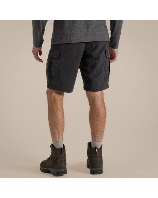 Craghoppers Black Nosilife Iii Quick-Drying Cargo Trail Shorts for men