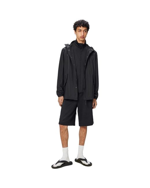 Rains Black Fishtail Waterproof Jacket
