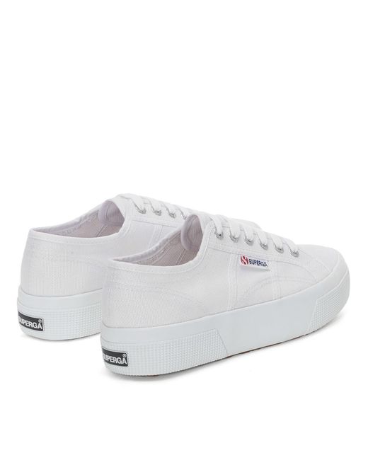 Superga White Micro Pro Trainers Ladies