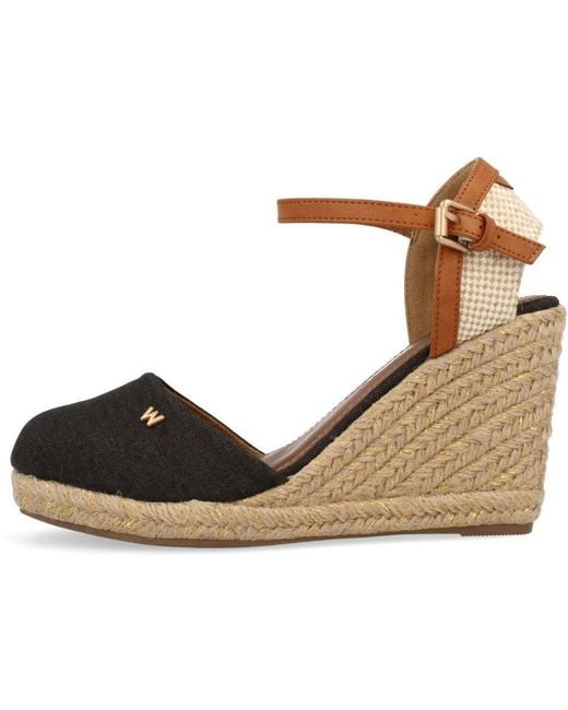 Wrangler Brown Brava Wedge Heeled Sandals