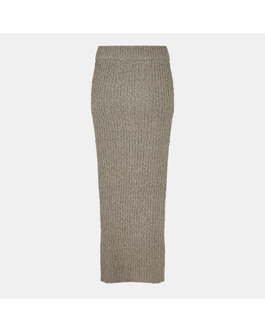 Jack Wills Gray Stitchy Maxi Knitted Skirt