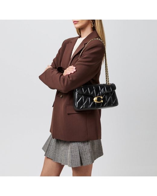 COACH Black Tabby Shoulder Bag 26 With Pillow Quilting
