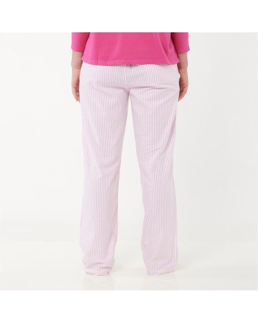 Lounge Pink Ladies Organic Brushed Cotton Lounge Trousers
