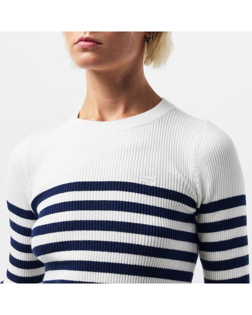 Levi's White Rib Crew Knitted Top