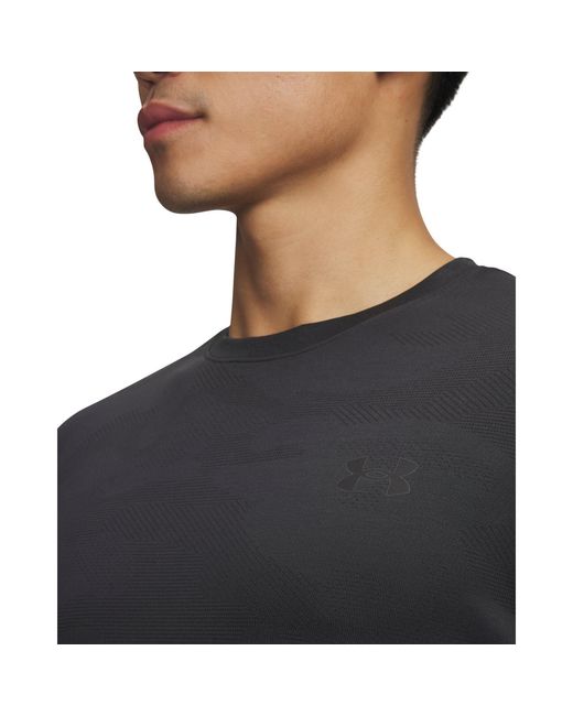 Under Armour Black Vanish Elite Seamless Camo Short Sleeve Ultimate Ultimate for men