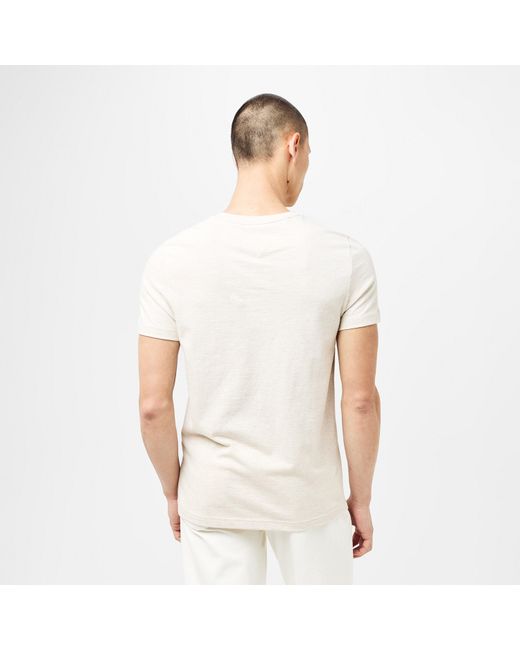 Tommy Hilfiger White Logo Crew Neck T Shirt for men
