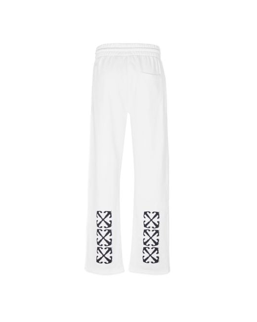 Off-White c/o Virgil Abloh White Arrow Fleece Closed Hem Joggers for men