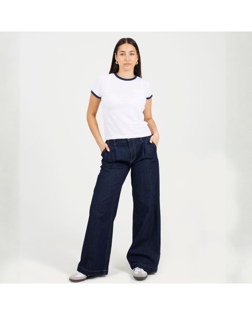 Brave Soul White Short Sleeve Chest Pocket T-Shit With Contrast Neck And Sleeve Rib