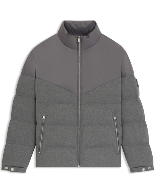 Boss Gray Hbb Clanello Long Sleeve Medium Puffer Jacket for men