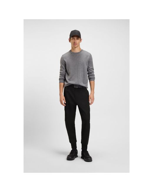 HUGO Black Glavin241 Slim Fit Cargo Trousers for men