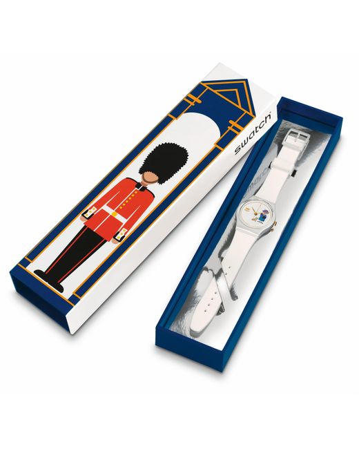 Swatch White Adults Original Analogue Quartz Watch