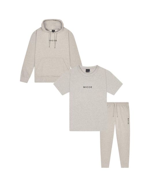 Nicce London White Dean Fleece Tracksuits for men