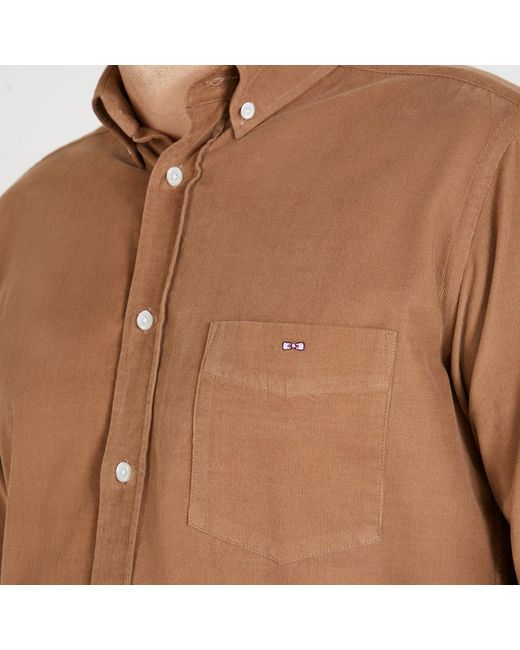 Eden Park Natural Plain Velvet Shirt for men