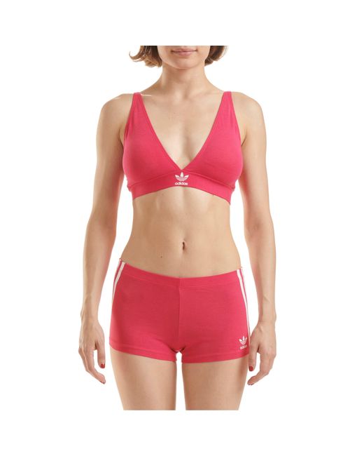 Adidas Originals Red Originals Comfort Flex Cotton Triangle Bra