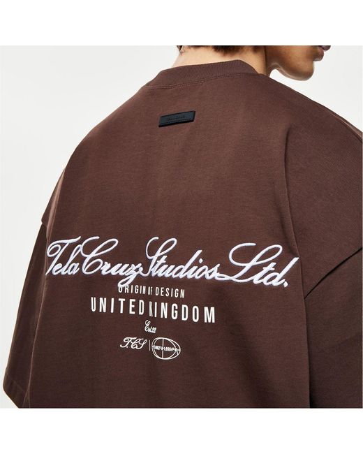 TELA CRUZ Brown Studio Tee for men