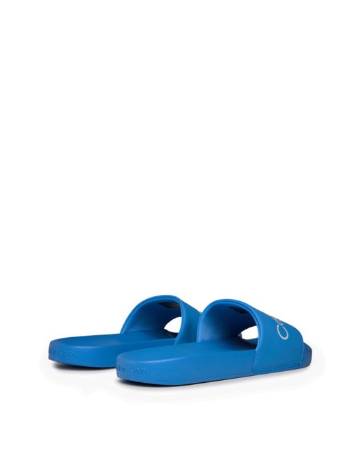 Calvin Klein Blue Pool Logo Sliders for men