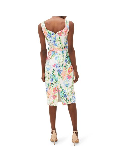 Phase Eight Blue Serina Floral Midi Dress